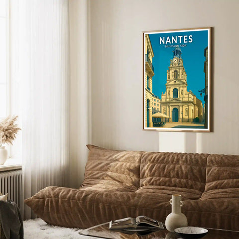 Affiche - Nantes - Église Sainte-Croix