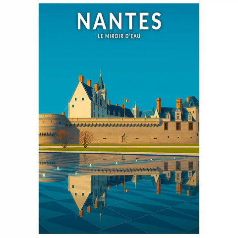 Affiche - Nantes - Le Miroir d'Eau