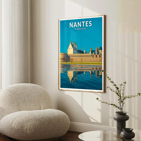 Affiche - Nantes - Le Miroir d'Eau