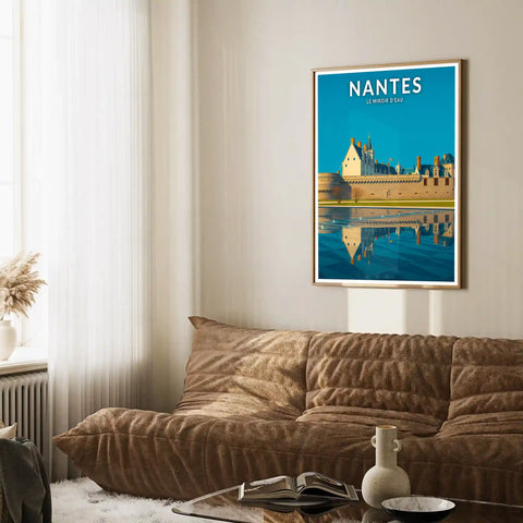 Affiche - Nantes - Le Miroir d'Eau