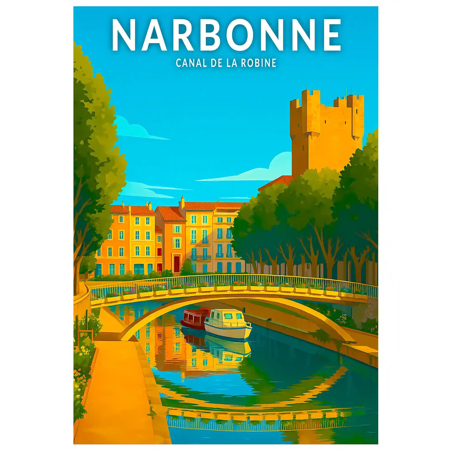 Affiche - Narbonne - Canal de la Robine
