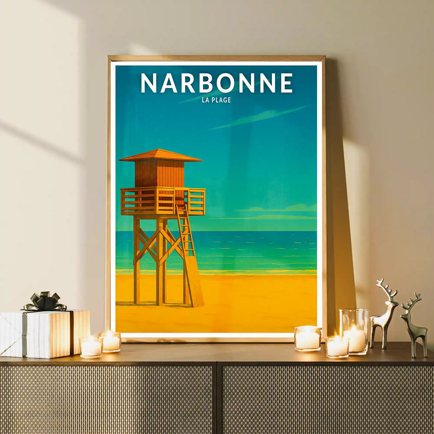Affiche - Narbonne - La Plage