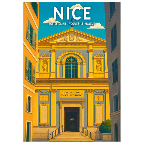 Affiche - Nice - Église Saint-Jacques-le-Majeur