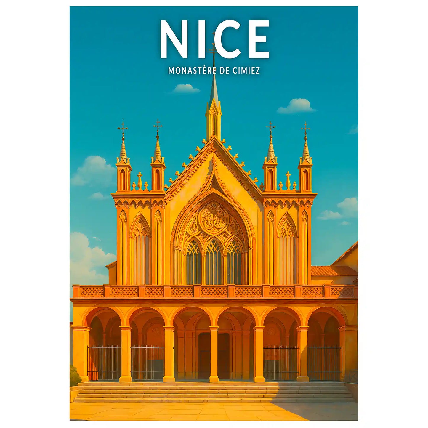 Affiche - Nice - Monastère de Cimiez