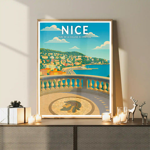 Affiche - Nice - Parc de la Colline du Château