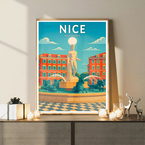 Affiche - Nice - Place Masséna