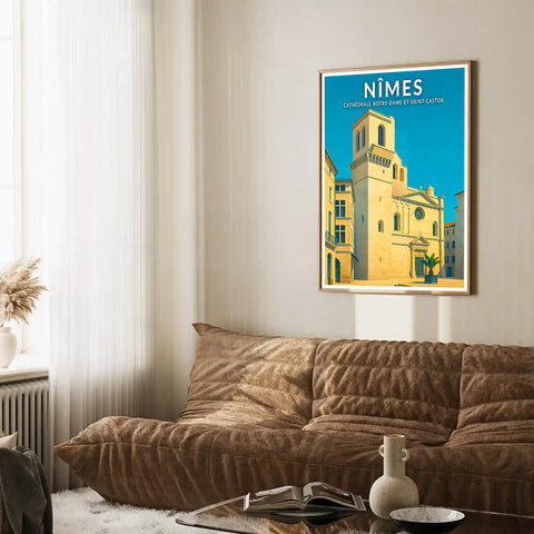 Affiche - Nîmes - Cathédrale Notre-Dame-et-Saint-Castor