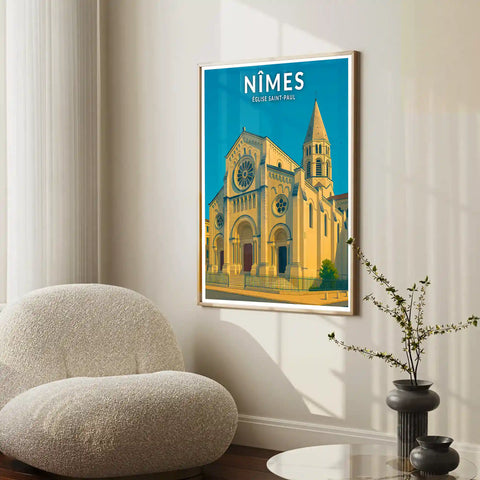 Affiche - Nîmes - Église Saint-Paul