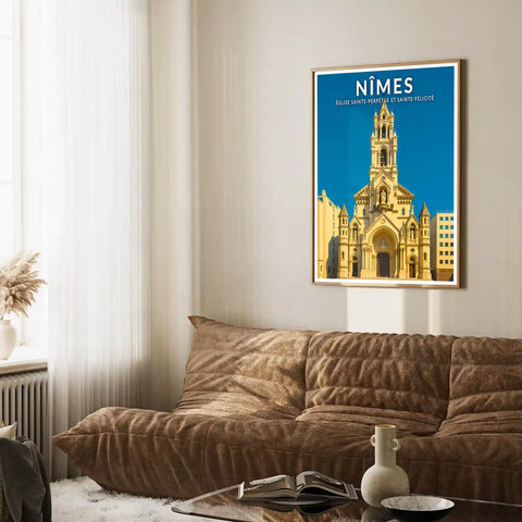 Affiche - Nîmes - Église Sainte-Perpétue et Sainte-Félicité