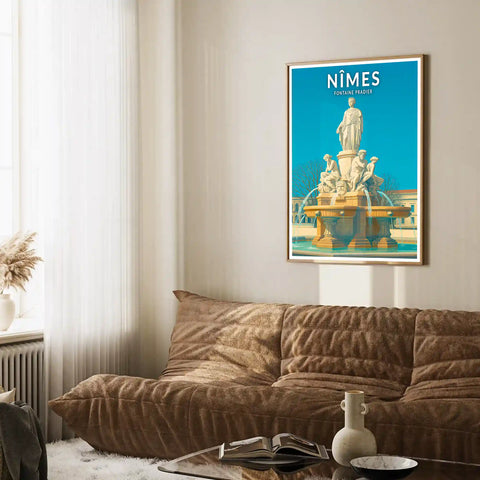 Affiche - Nîmes - Fontaine Pradier
