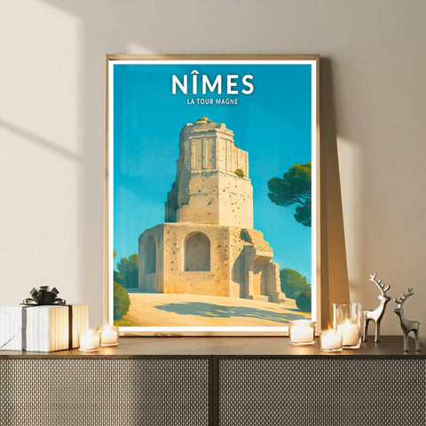 Affiche - Nîmes - La Tour Magne