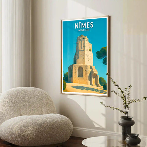 Affiche - Nîmes - La Tour Magne