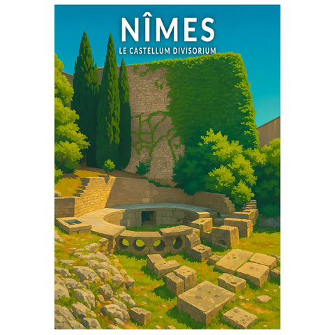 Affiche - Nîmes - Le Castellum Divisorium