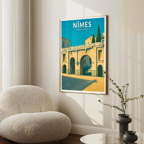 Affiche - Nîmes - Porte d'Auguste