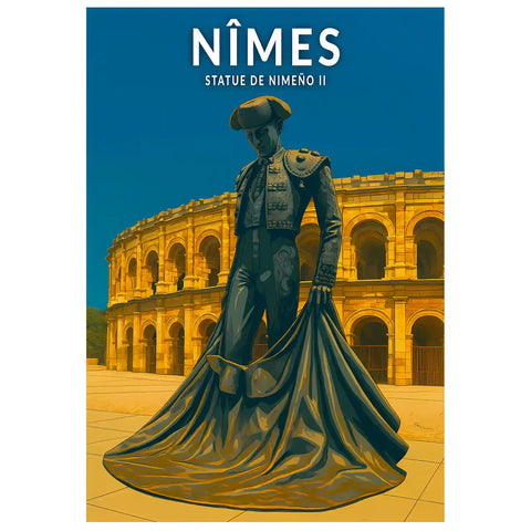 Affiche - Nîmes - Statue de Nimeño II