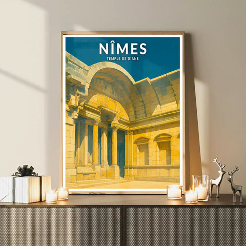 Affiche - Nîmes - Temple de Diane