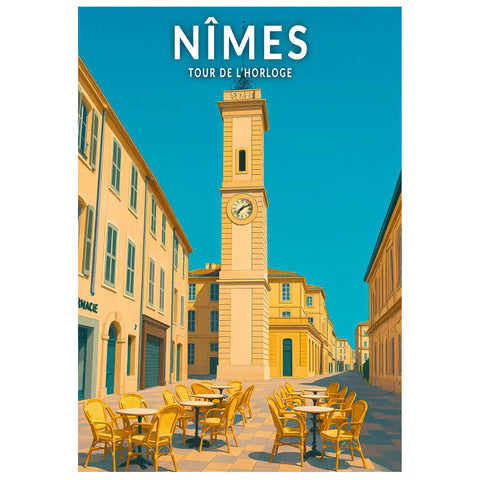Affiche - Nîmes - Tour de l'Horloge