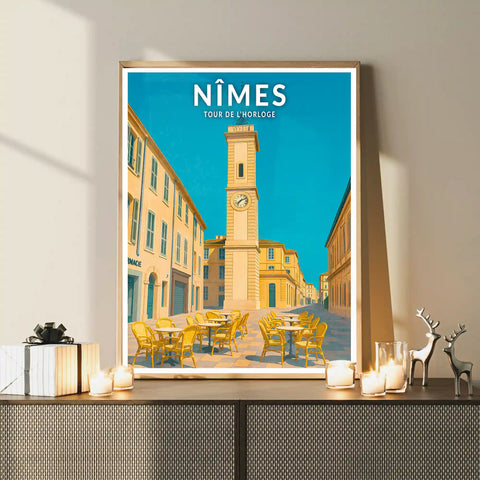 Affiche - Nîmes - Tour de l'Horloge