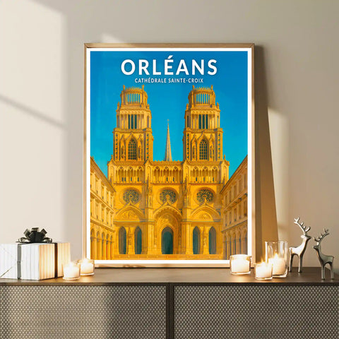 Affiche - Orléans - Cathédrale Sainte-Croix
