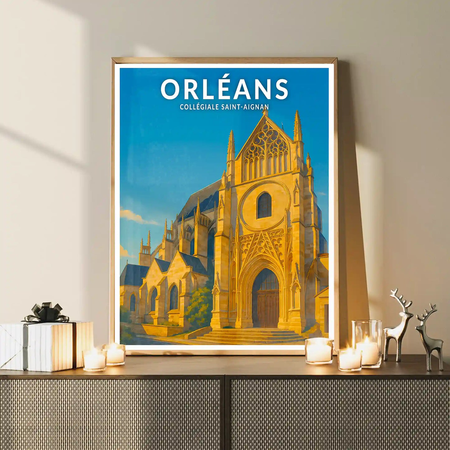Affiche - Orléans - Collégiale Saint-Aignan