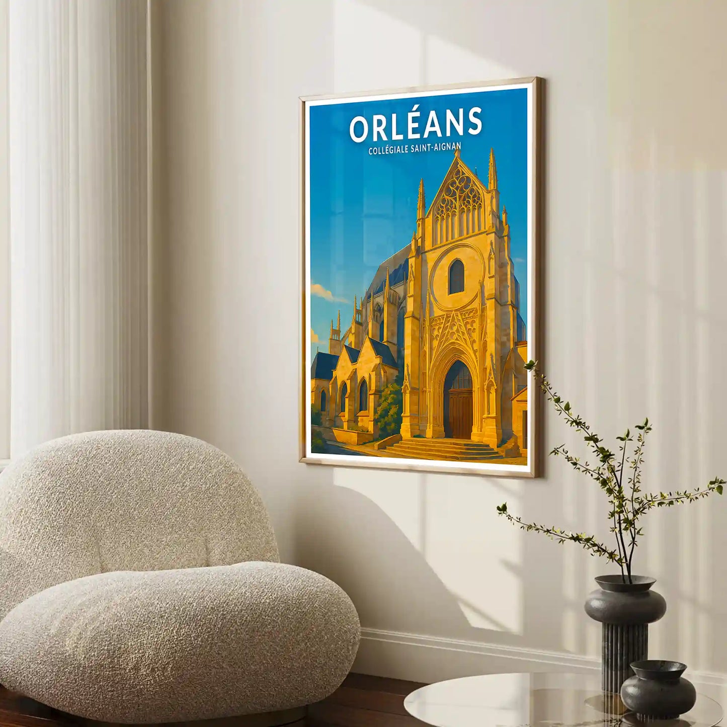 Affiche - Orléans - Collégiale Saint-Aignan