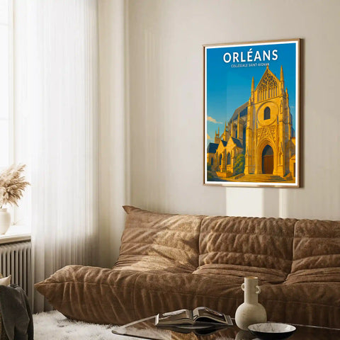 Affiche - Orléans - Collégiale Saint-Aignan