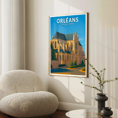 Affiche - Orléans - Église Saint-Paterne