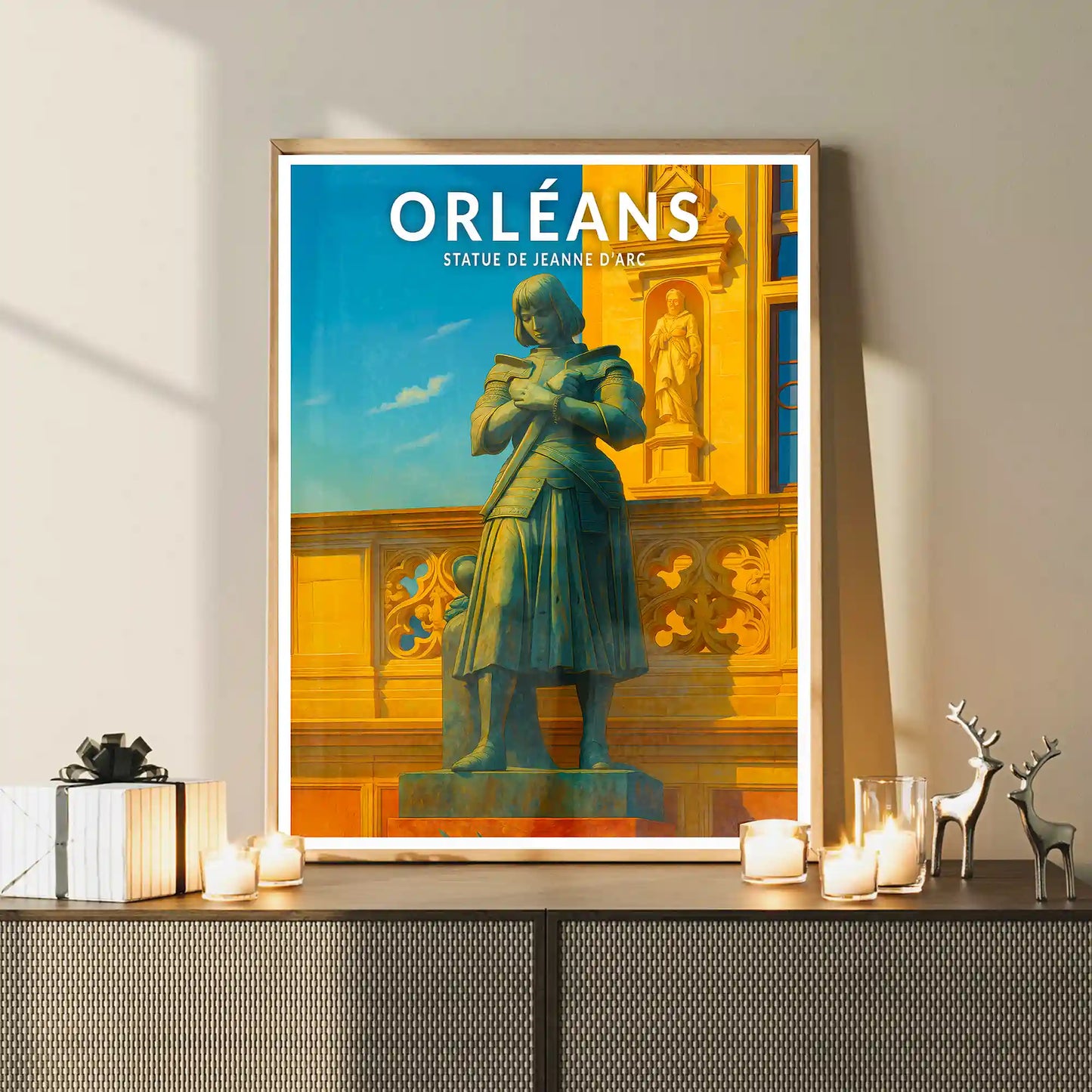 Affiche - Orléans - Statue de Jeanne d'Arc