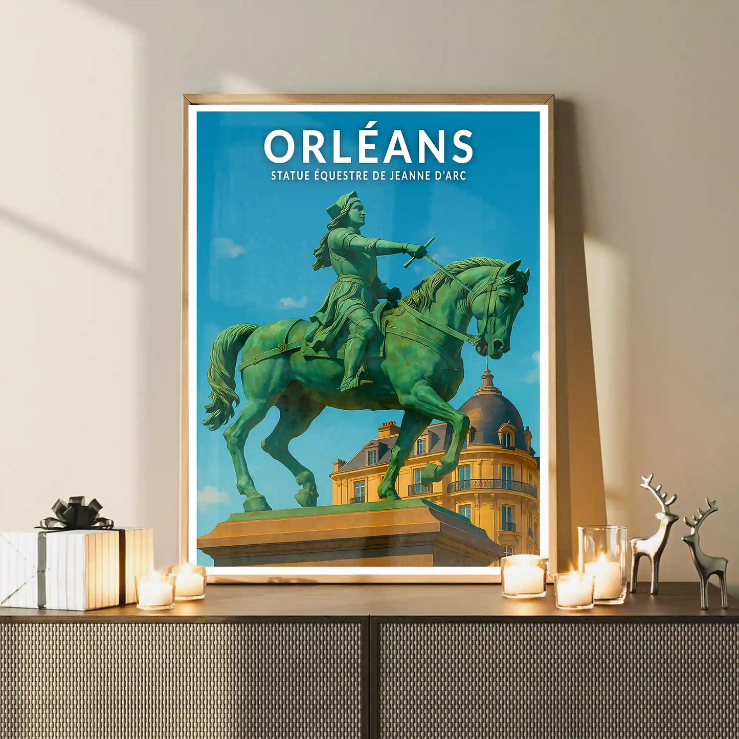 Affiche - Orléans - Statue Équestre de Jeanne d'Arc