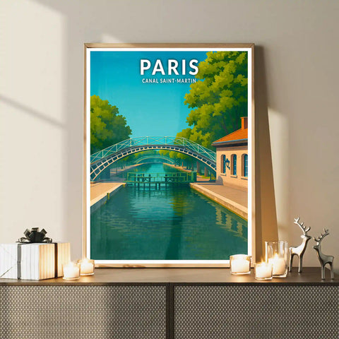 Affiche - Paris - Canal Saint-Martin