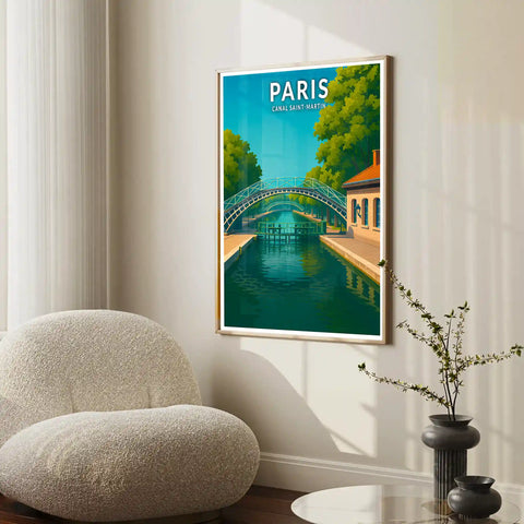 Affiche - Paris - Canal Saint-Martin