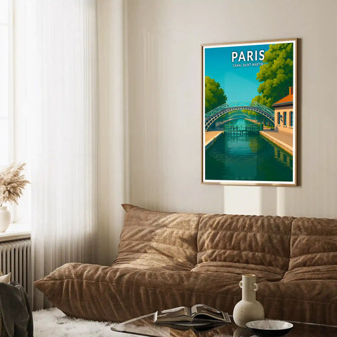 Affiche - Paris - Canal Saint-Martin