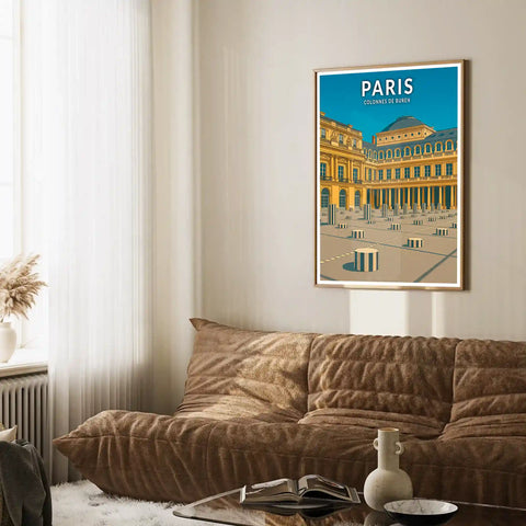 Affiche - Paris - Colonnes de Buren