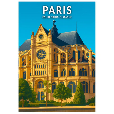 Affiche - Paris - Église Saint-Eustache