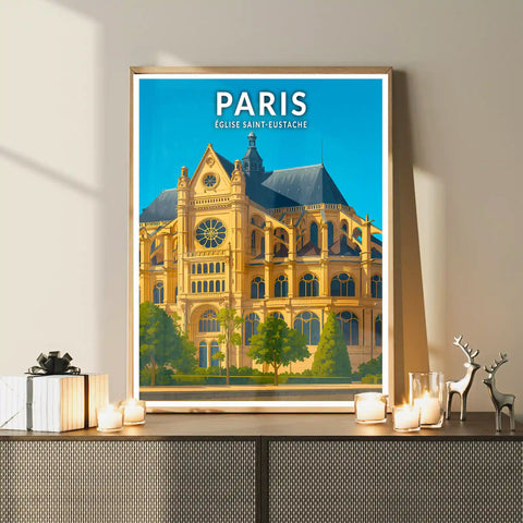 Affiche - Paris - Église Saint-Eustache