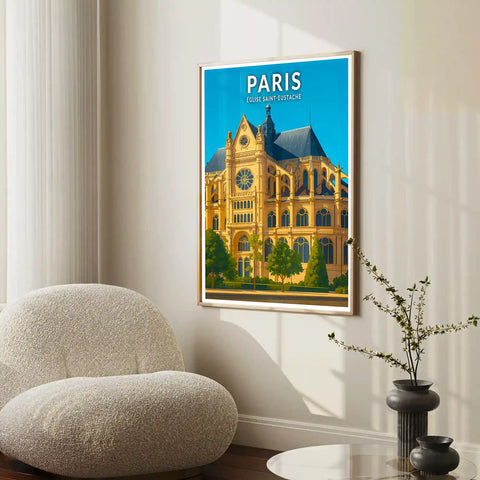 Affiche - Paris - Église Saint-Eustache