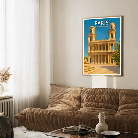Affiche - Paris - Église Saint-Sulpice