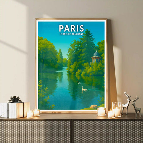 Affiche - Paris - Le Bois de Boulogne
