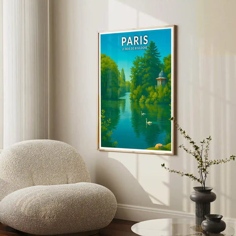 Affiche - Paris - Le Bois de Boulogne