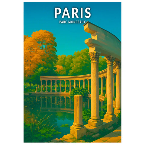 Affiche - Paris - Parc Monceaux
