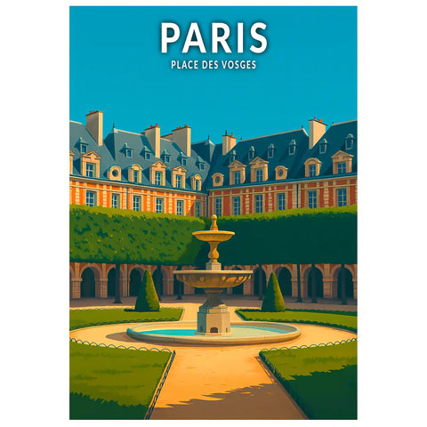 Affiche - Paris - Place des Vosges