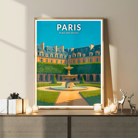 Affiche - Paris - Place des Vosges