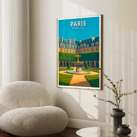 Affiche - Paris - Place des Vosges