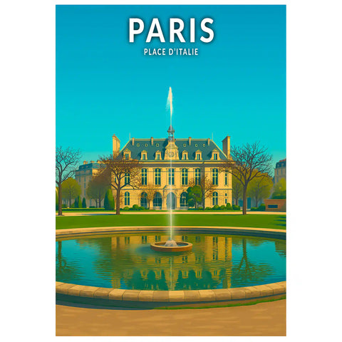 Affiche - Paris - Place d'Italie