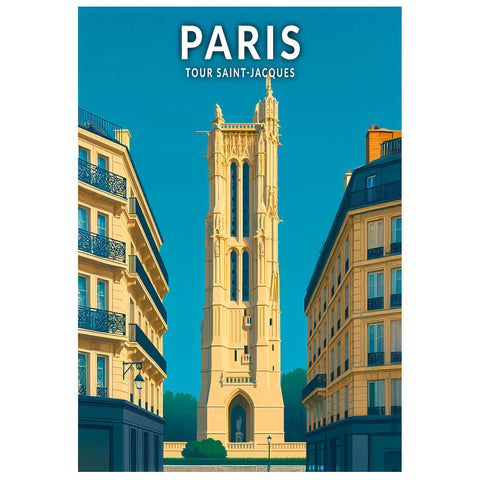 Affiche - Paris - Tour Saint-Jacques