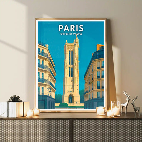 Affiche - Paris - Tour Saint-Jacques