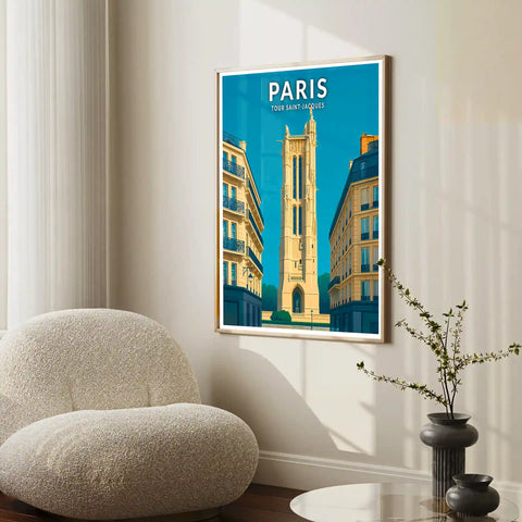 Affiche - Paris - Tour Saint-Jacques