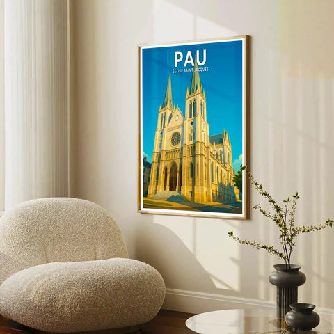Affiche - Pau - Église Saint-Jacques