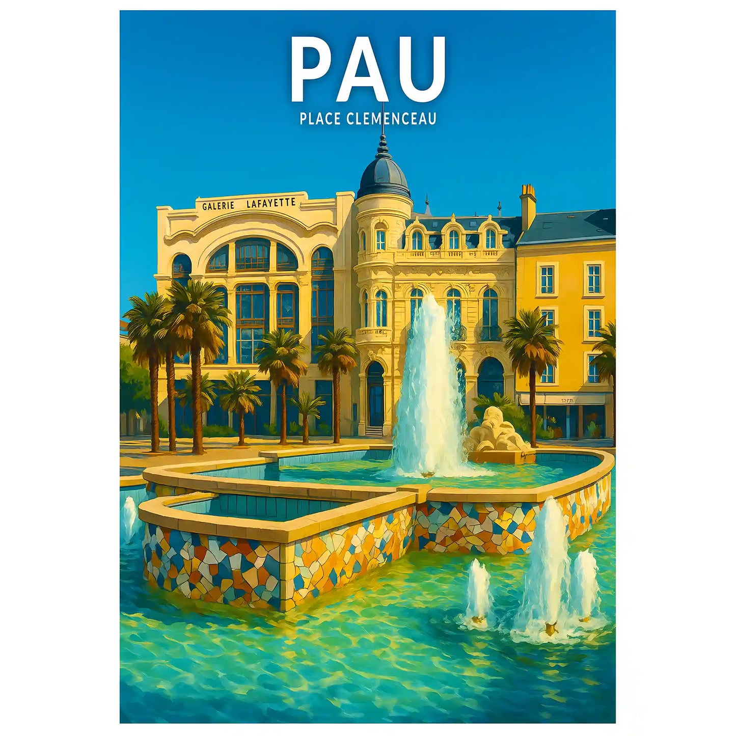 Affiche - Pau - Place Clemenceau