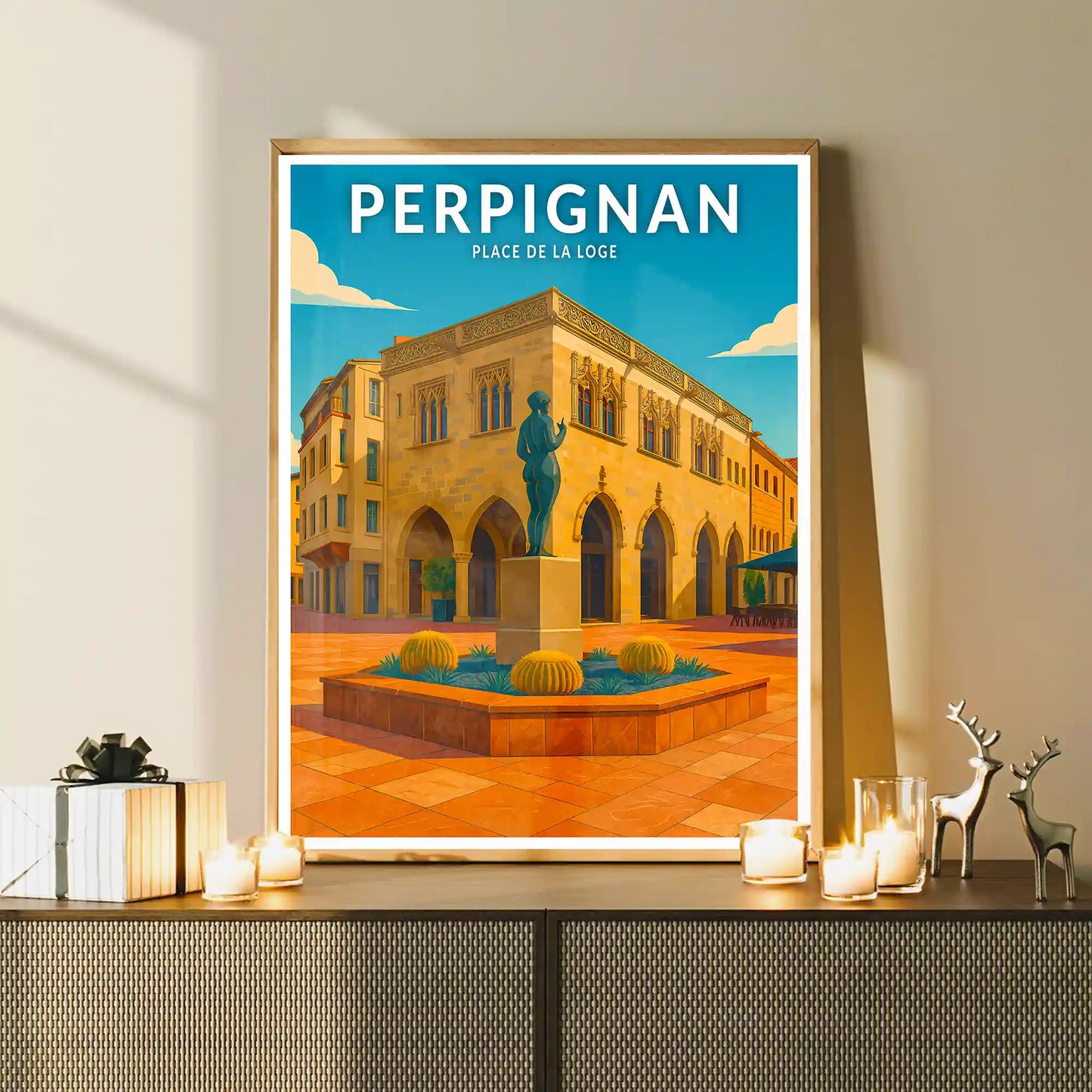Affiche - Perpignan - Place de la Loge